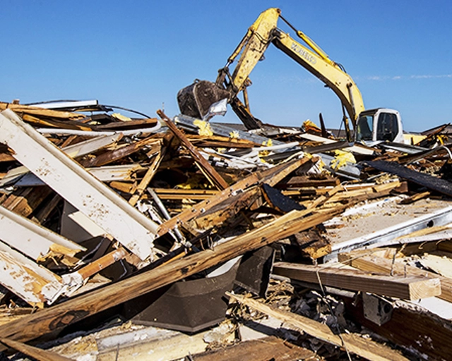 조경 폐기물 처리 현장